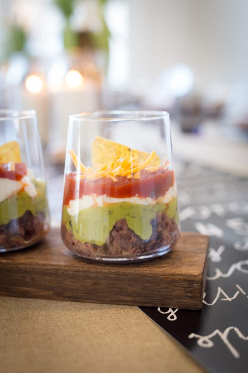 Show-Stopping Mini Mexican Seven-Layer Dip Cups