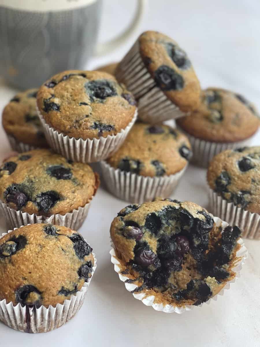 Better than the Bakery’s Whole-Wheat Blueberry Muffins