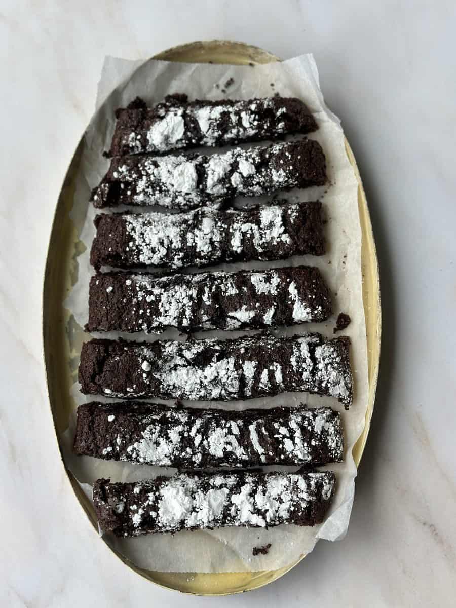 Easy, No-Roll Fudgy Pesach Crinkle Cookie Sticks