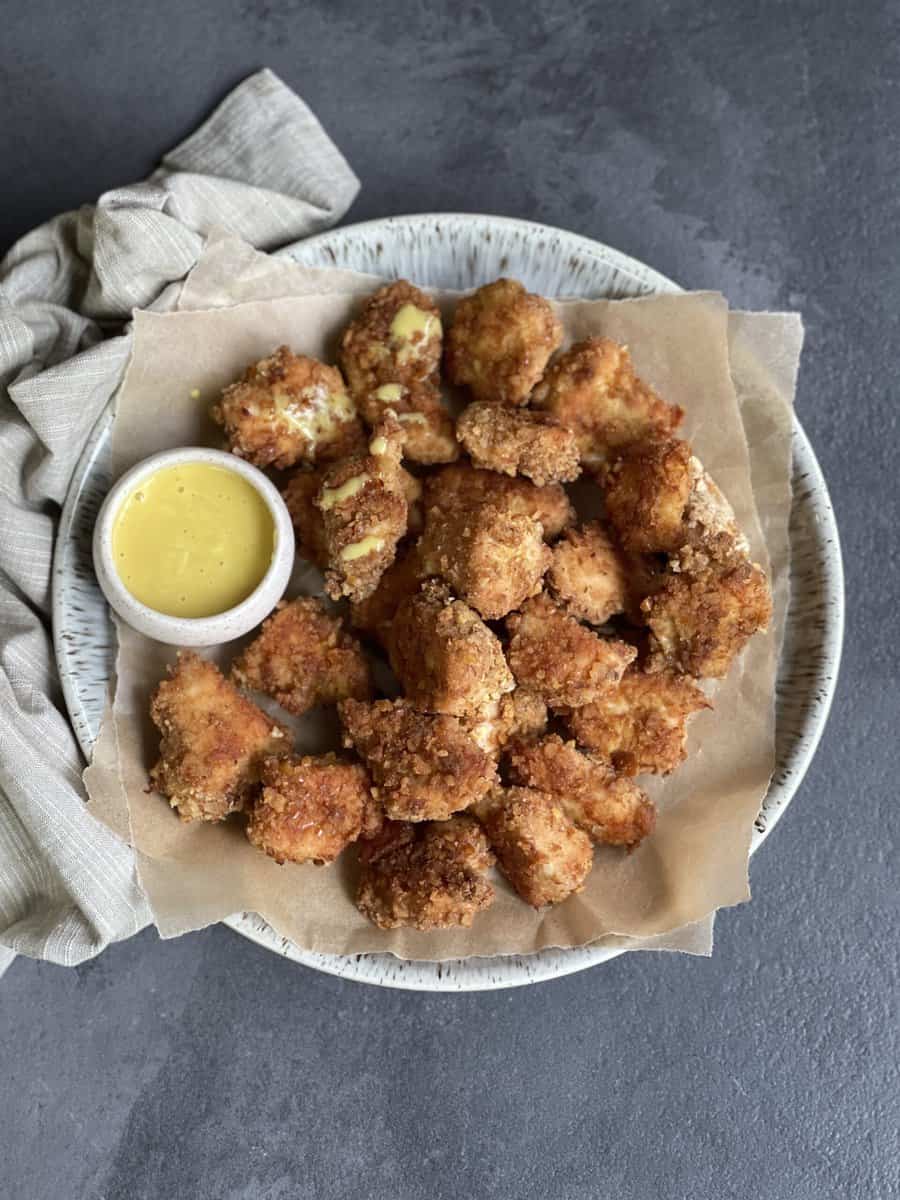 Crispy Oven-Baked Pretzel-Coated Chicken Nuggets