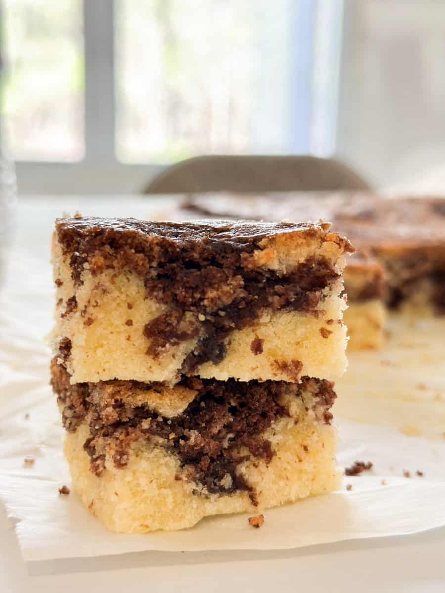 Easy Fudgy Gluten-Free Pesach Marble Cake